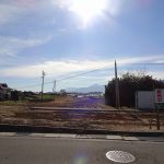 前面道路から撮影。南アルプスの眺望(2021年11月）