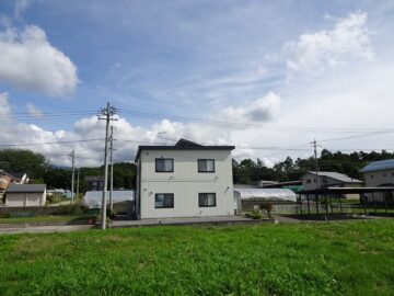 前面道路から東方向を撮影（2025年9月）